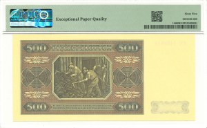 People's Republic of Poland, 500 gold 1948 CC - PMG 65 EPQ