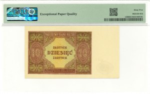 PRL, 10 zloty 1946 - PMG 65EPQ