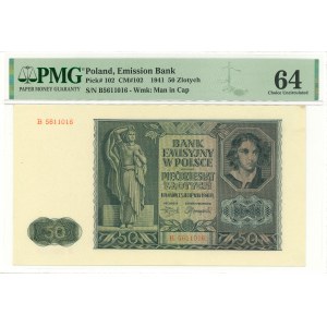 GG, 50 gold 1941 B - PMG 64