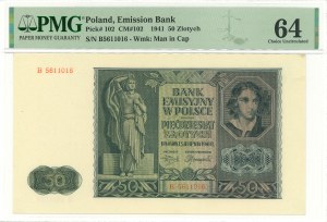 GG, 50 gold 1941 B - PMG 64