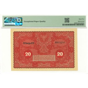 II RP, 20 marek polskich 1919 II Serja EY - PMG 65 EPQ