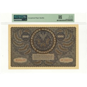 II RP, 1000 marek polskich 1919 III Serja AT - PMG 58 EPQ