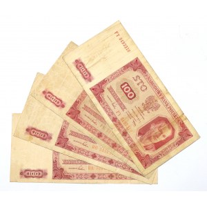 People's Republic of Poland, 100 gold 1948 - set of 4 copies.