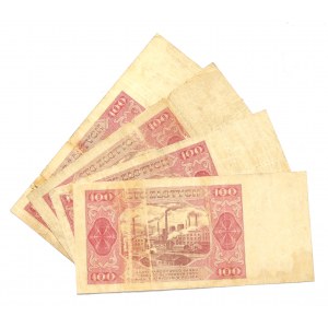 People's Republic of Poland, 100 gold 1948 - set of 4 copies.