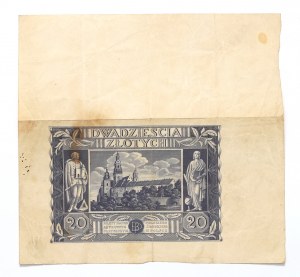 II RP, 20 zloty 1936 - unfinished print