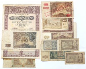 Second Republic, Set of banknotes and bonds (11 copies)