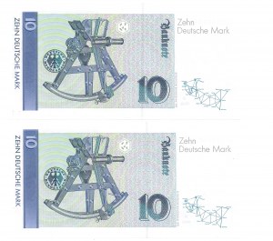 Germany, 10 marks 1999 - set of 2 copies.