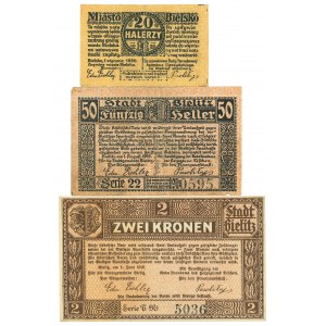 Set of notgeld Bielsko Biala - 3 copies.