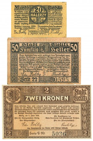 Set of notgeld Bielsko Biala - 3 copies.