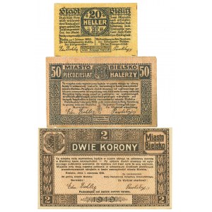 Set of notgeld Bielsko Biala - 3 copies.