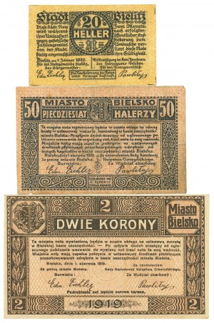 Set of notgeld Bielsko Biala - 3 copies.