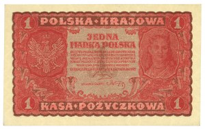 II RP, 1 Polish mark 1919 1st Series KX