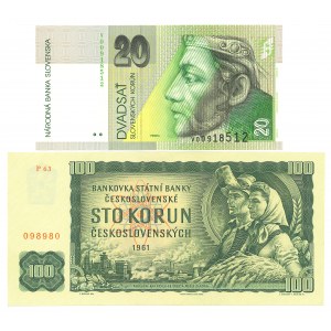 Słowacja, Zestaw banknotów - 2 egz.