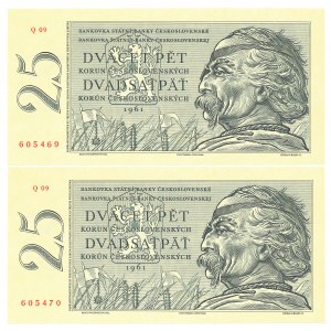 Czechoslovakia, Set of 25 crowns 1958, 1961