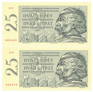 Czechoslovakia, Set of 25 crowns 1958, 1961