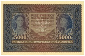 II RP, 5000 Polish marks 1920 II Serja A