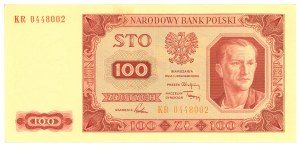 People's Republic of Poland, 100 gold 1948 KR