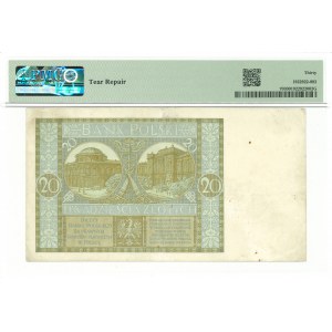 II RP, 20 złotych 1929 DV. - PMG 30 - NIEOPISANA RZADKOŚĆ !