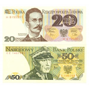 PRL, 20 and 50 zloty 1982 - set of 2 copies.