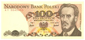 PRL, 100 zlotys 1976 AY