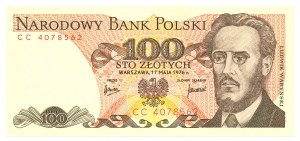 PRL, 100 zlotys 1976 CC