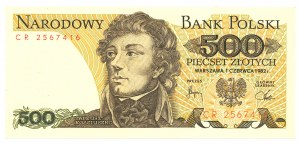 People's Republic of Poland, 500 gold 1982 CR