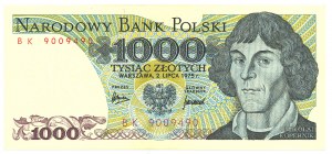 People's Republic of Poland, 1000 gold 1975 BK