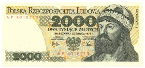 People's Republic of Poland, 2000 gold 1979 AP