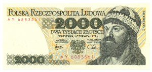 People's Republic of Poland, 2000 gold 1979 AY