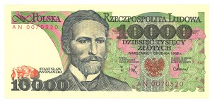 People's Republic of Poland, 10000 gold 1988 AN