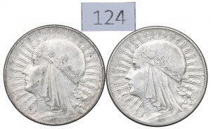 II RP, Set of 10 gold 1932 Head of a woman