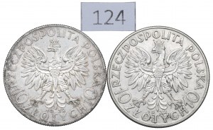 II RP, Set of 10 gold 1932 Head of a woman
