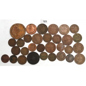 Rosja, Zestaw 1-5 kopiejek 1780-1916