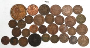 Rosja, Zestaw 1-5 kopiejek 1780-1916