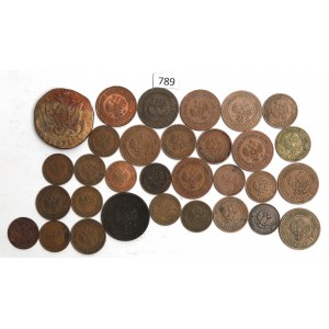 Rosja, Zestaw 1-5 kopiejek 1780-1916