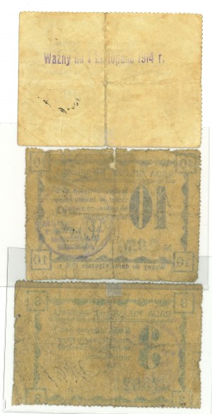 Bedzin, Notgeld set - 3 copies.