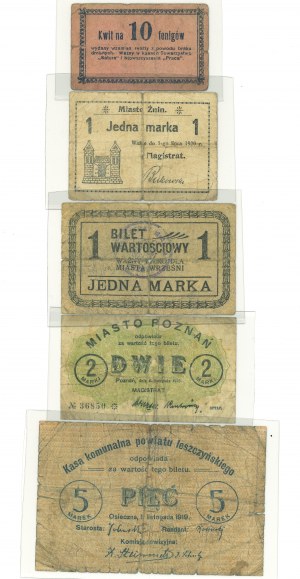 Set of notgelds - 5 copies.