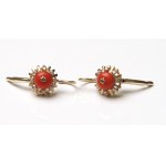 Europe, Earrings with coral - gold