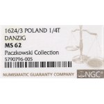 Sigismund III, 18 groschen 1623/4, Danzig - NGC MS62