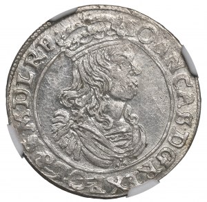John II Casimir, 6 groschen 1663, Bromberg - NGC MS63