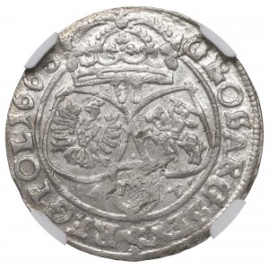 John II Casimir, 6 groschen 1663, Bromberg - NGC MS63