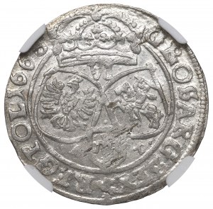 John II Casimir, 6 groschen 1663, Bromberg - NGC MS63