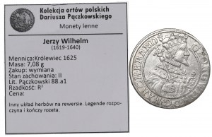 Germany, Preussen, Georg Wilhelm, 18 grochen 1625, Konigsberg