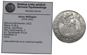 Germany, Preussen, Georg Wilhelm, 18 grochen 1622, Konigsberg