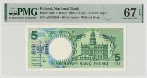 IIIRP, 5 gold 1990 - A - PMG 67EPQ