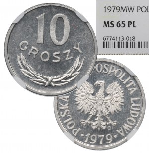 PRL, 10 pennies 1979 - NGC MS65 EN