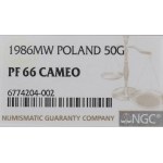 PRL, 50 groszy 1986 - NGC PF66 Cameo