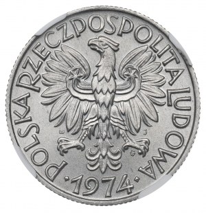 Peoples Republic of Poland, 5 zloty 1974 - NGC MS66