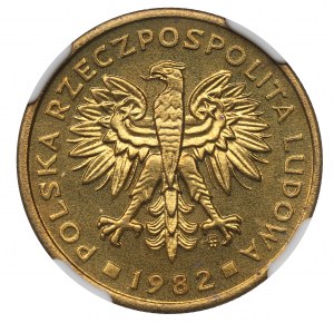 PRL, 2 zloty 1982 - NGC MS66