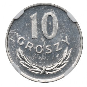 PRL, 10 groszy 1977 - NGC MS62 FR